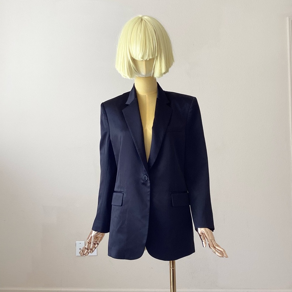 Nili Lotan Black Single-Button Blazer SZ 2